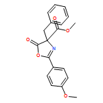 4-Oxazolecarboxylic acid, 4,5-dihydro-2-(4-methoxyphenyl)-5-oxo-4-(phenylmethyl)-, methyl ester