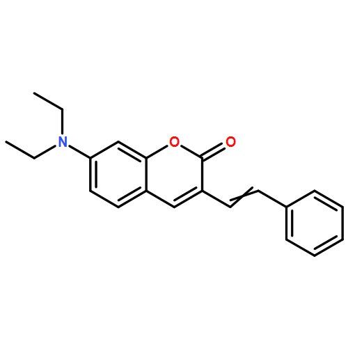 2H-1-Benzopyran-2-one, 7-(diethylamino)-3-(2-phenylethenyl)-