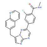 Benzamide, 2-fluoro-N-methyl-4-[7-(6-quinolinylmethyl)imidazo[1,2-b][1,2,4]triazin-2-yl]-