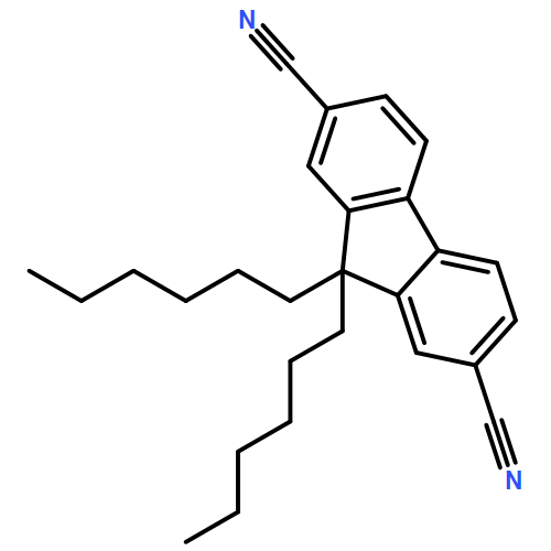 9H-Fluorene-2,7-dicarbonitrile, 9,9-dihexyl-