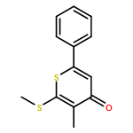 3-METHYL-2-METHYLSULFANYL-6-PHENYLTHIOPYRAN-4-ONE