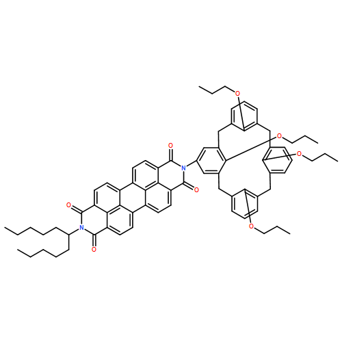 Anthra[2,1,9-def:6,5,10-d'e'f']diisoquinoline-1,3,8,10(2H,9H)-tetrone, 2-(1-pentylhexyl)-9-(25,26,27,28-tetrapropoxypentacyclo[19.3.1.13,7.19,13.115,19]octacosa-1(25),3,5,7(28),9,11,13(27),15,17,19(26),21,23-dodecaen-5-yl)-