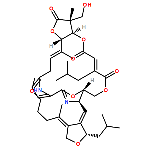 11,14-Epoxy-15,18-iminofuro[2,3-n][1,16,5]dioxaazacycloeicosine-2,5,8(3H)-trione, 12-[(Z)-[(2S,4Z)-dihydro-4-(4-methoxy-1-methylbutylidene)-2-(2-methylpropyl)-3(2H)-furanylidene]methyl]-3a,10,11,12,19,21a-hexahydro-3-(hydroxymethyl)-3,21-dimethyl-7-(2-methylpropyl)-, (3R,3aR,6E,11S,12R,20E,21aS)- (9CI)