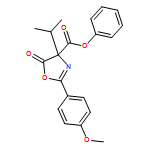 4-Oxazolecarboxylic acid, 4,5-dihydro-2-(4-methoxyphenyl)-4-(1-methylethyl)-5-oxo-, phenyl ester
