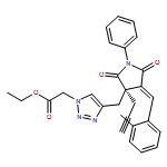 1H-1,2,3-Triazole-1-acetic acid, 4-[[(3R,4E)-4-[(2-methylphenyl)methylene]-2,5-dioxo-1-phenyl-3-(2-propyn-1-yl)-3-pyrrolidinyl]methyl]-, ethyl ester