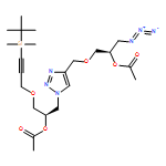 1H-1,2,3-Triazole-1-ethanol, 4-[[(2R)-2-(acetyloxy)-3-azidopropoxy]methyl]-α-[[[3-[(1,1-dimethylethyl)dimethylsilyl]-2-propyn-1-yl]oxy]methyl]-, 1-acetate, (αR)-