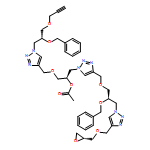 1H-1,2,3-Triazole-1-ethanol, 4-[[(2R)-3-[4-[[(2R)-2-oxiranylmethoxy]methyl]-1H-1,2,3-triazol-1-yl]-2-(phenylmethoxy)propoxy]methyl]-α-[[[1-[(2R)-2-(phenylmethoxy)-3-(2-propyn-1-yloxy)propyl]-1H-1,2,3-triazol-4-yl]methoxy]methyl]-, 1-acetate, (αR)-