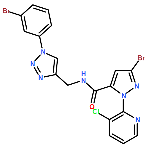 1H-Pyrazole-5-carboxamide, 3-bromo-N-[[1-(3-bromophenyl)-1H-1,2,3-triazol-4-yl]methyl]-1-(3-chloro-2-pyridinyl)-