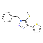 1H-1,2,3-Triazole, 5-(methylthio)-1-(phenylmethyl)-4-(2-thienyl)-