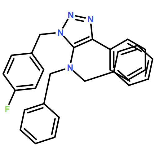 1H-1,2,3-Triazol-5-amine, 1-[(4-fluorophenyl)methyl]-4-phenyl-N,N-bis(phenylmethyl)-