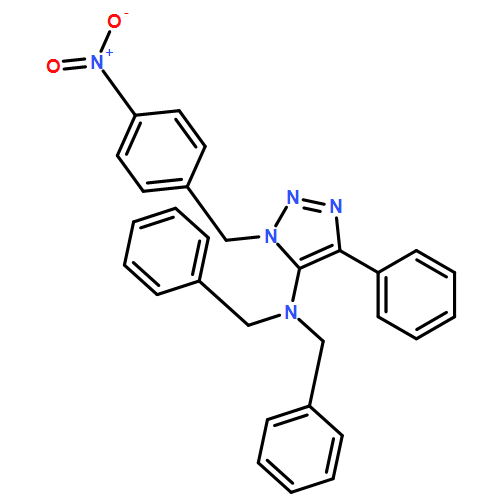 1H-1,2,3-Triazol-5-amine, 1-[(4-nitrophenyl)methyl]-4-phenyl-N,N-bis(phenylmethyl)-