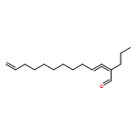 2,3,12-Tridecatrienal, 2-propyl-