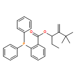 Benzoic acid, 2-(diphenylphosphino)-, 1-ethyl-3,3-dimethyl-2-methylenebutyl ester