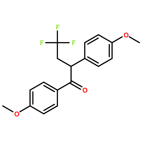 1-Butanone, 4,4,4-trifluoro-1,2-bis(4-methoxyphenyl)- 