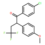 1-Butanone, 1-(4-chlorophenyl)-4,4,4-trifluoro-2-(4-methoxyphenyl)- 