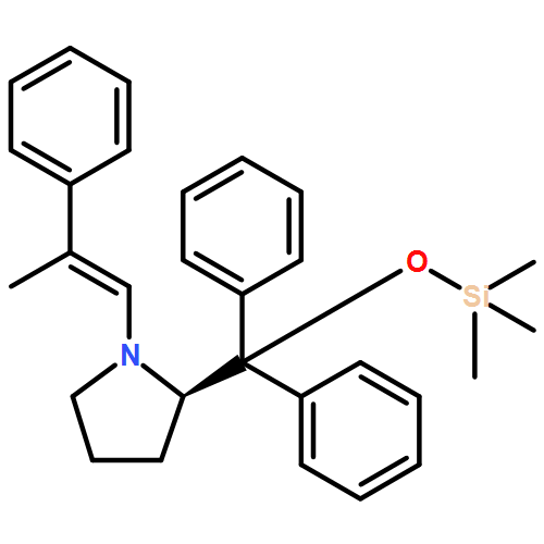 Pyrrolidine, 2-[diphenyl[(trimethylsilyl)oxy]methyl]-1-[(1E)-2-phenyl-1-propen-1-yl]-, (2R)- 