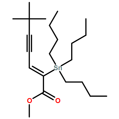 2-Hepten-4-ynoic acid, 6,6-dimethyl-2-(tributylstannyl)-, methyl ester, (2E)- 