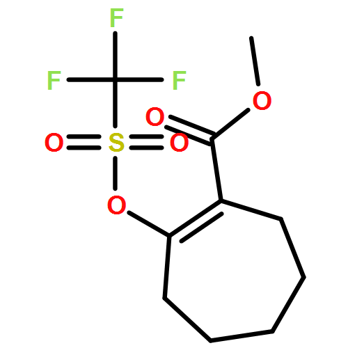 1-Cycloheptene-1-carboxylic acid, 2-[[(trifluoromethyl)sulfonyl]oxy]-, methyl ester 