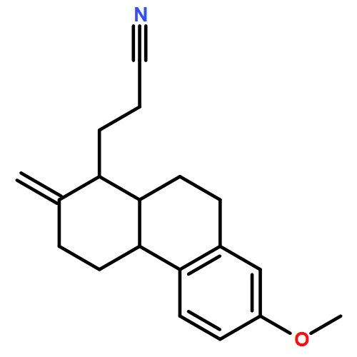 1-Phenanthrenepropanenitrile, 1,2,3,4,4a,9,10,10a-octahydro-7-methoxy-2-methylene-, (1S,4aS,10aS)- 