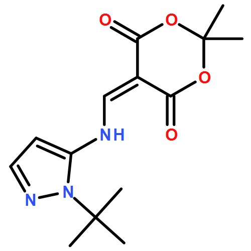 1,3-Dioxane-4,6-dione, 5-[[[1-(1,1-dimethylethyl)-1H-pyrazol-5-yl]amino]methylene]-2,2-dimethyl- 