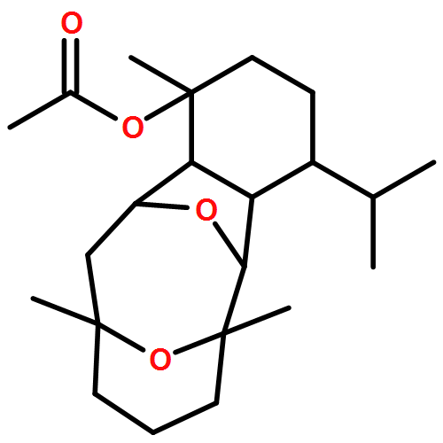 5,12:6,10-Diepoxybenzocyclodecen-1-ol, tetradecahydro-1,6,10-trimethyl-4-(1-methylethyl)-, acetate, (1R,4R,4aR,5R,6R,10S,12R,12aS)- (9CI) 