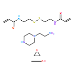 2-Propenamide, N,N'-(dithiodi-2,1-ethanediyl)bis-, polymer with oxirane and 1-piperazineethanamine, methyl ether, graft