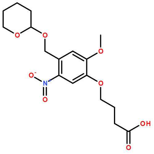 Butanoic acid, 4-[2-methoxy-5-nitro-4-[[(tetrahydro-2H-pyran-2-yl)oxy]methyl]phenoxy]-