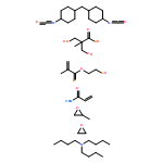 2-?Propenoic acid, 2-?hydroxyethyl ester, polymer with 3-?hydroxy-?2-?(hydroxymethyl)?-?2-?methylpropanoic acid, 1,?1'-?methylenebis[4-?isocyanatocyclohexan?e]?, 2-?methyloxirane, oxirane and 2-?propenamide, compd. with N,?N-?dibutyl-?1-?butanamine 