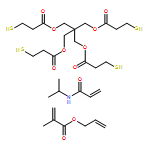 2-?Propenoic acid, 2-?methyl-?, 2-?propen-?1-?yl ester, polymer with 1,?1'-?[2,?2-?bis[(3-?mercapto-?1-?oxopropoxy)?methyl]?-?1,?3-?propanediyl] bis(3-?mercaptopropanoate) and N-?(1-?methylethyl)?-?2-?propenamide 
