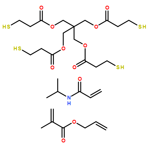 2-?Propenoic acid, 2-?methyl-?, 2-?propen-?1-?yl ester, polymer with 1,?1'-?[2,?2-?bis[(3-?mercapto-?1-?oxopropoxy)?methyl]?-?1,?3-?propanediyl] bis(3-?mercaptopropanoate) and N-?(1-?methylethyl)?-?2-?propenamide 