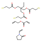 2-?Propenoic acid, 2-?propen-?1-?yl ester, polymer with 1-?ethenyl-?2-?pyrrolidinone and 1,?1'-?[2-?ethyl-?2-?[(3-?mercapto-?1-?oxopropoxy)?methyl]?-?1,?3-?propanediyl] bis(3-?mercaptopropanoate) 