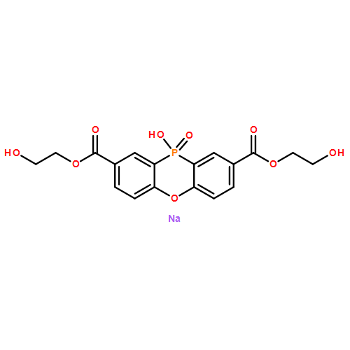 10H-?Phenoxaphosphine-?2,?8-?dicarboxylic acid, 10-?hydroxy-?, 2,?8-?bis(2-?hydroxyethyl) ester, 10-?oxide, sodium salt (1:1) 