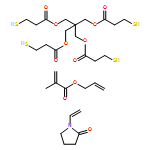 2-?Propenoic acid, 2-?methyl-?, 2-?propen-?1-?yl ester, polymer with 1,?1'-?[2,?2-?bis[(3-?mercapto-?1-?oxopropoxy)?methyl]?-?1,?3-?propanediyl] bis(3-?mercaptopropanoate) and 1-?ethenyl-?2-?pyrrolidinone 