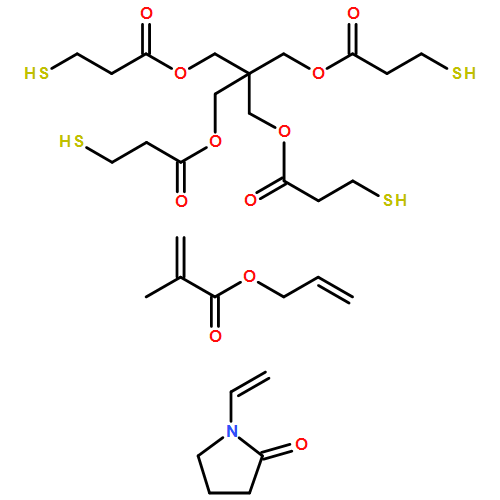 2-?Propenoic acid, 2-?methyl-?, 2-?propen-?1-?yl ester, polymer with 1,?1'-?[2,?2-?bis[(3-?mercapto-?1-?oxopropoxy)?methyl]?-?1,?3-?propanediyl] bis(3-?mercaptopropanoate) and 1-?ethenyl-?2-?pyrrolidinone 