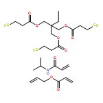 2-?Propenoic acid, 2-?propen-?1-?yl ester, polymer with 1,?1'-?[2-?ethyl-?2-?[(3-?mercapto-?1-?oxopropoxy)?methyl]?-?1,?3-?propanediyl] bis(3-?mercaptopropanoate) and N-?(1-?methylethyl)?-?2-?propenamide 