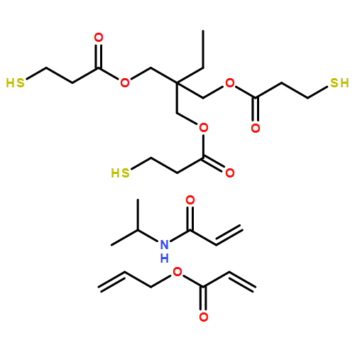 2-?Propenoic acid, 2-?propen-?1-?yl ester, polymer with 1,?1'-?[2-?ethyl-?2-?[(3-?mercapto-?1-?oxopropoxy)?methyl]?-?1,?3-?propanediyl] bis(3-?mercaptopropanoate) and N-?(1-?methylethyl)?-?2-?propenamide 