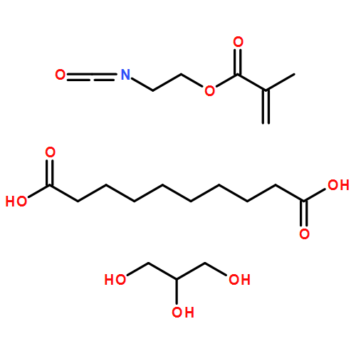 Decanedioic acid, polymer with 2-?isocyanatoethyl 2-?methyl-?2-?propenoate and 1,?2,?3-?propanetriol, graft 