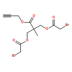 Propanoic acid, 3-[(2-bromoacetyl)oxy]-2-[[(2-bromoacetyl)oxy]methyl]-2-methyl-, 2-propyn-1-yl ester 