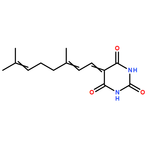 2,4,6(1H,3H,5H)-Pyrimidinetrione, 5-(3,7-dimethyl-2,6-octadien-1-ylidene)- 