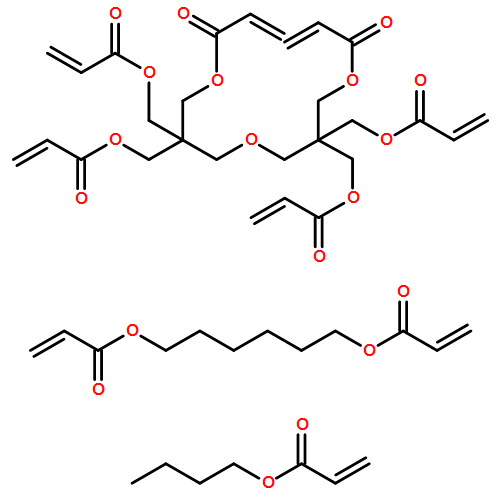 2-Propenoic acid, 1,1'-(1,6-hexanediyl) ester, polymer with butyl 2-propenoate and 1,1'-[2-[[3-[(1-oxo-2-propen-1-yl)oxy]-2,2-bis[[(1-oxo-2-propen-1-yl)oxy]methyl]propoxy]methyl]-2-[[(1-oxo-2-propen-1-yl)oxy]methyl]-1,3-propanediyl] di-2-propenoate 