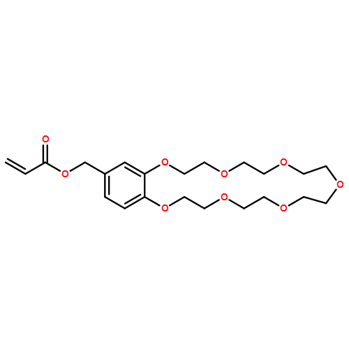 2-Propenoic acid, (2,3,5,6,8,9,11,12,14,15,17,18-dodecahydro-1,4,7,10,13,16,19-benzoheptaoxacycloheneicosin-21-yl)methyl ester 