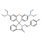 Spiro[1H-isoindole-1,9'-[9H]xanthen]-3(2H)-one, 2-[[(4-bromophenyl)methylene]amino]-3',6'-bis(diethylamino)- 