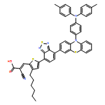 2-Propenoic acid, 3-[5-[7-[10-[4-[bis(4-methylphenyl)amino]phenyl]-10H-phenothiazin-3-yl]-2,1,3-benzothiadiazol-4-yl]-3-hexyl-2-thienyl]-2-cyano- 