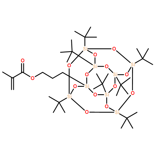 2-Propenoic acid, 2-methyl-, 3-[3,5,7,9,11,13,15-heptakis(1,1-dimethylethyl)pentacyclo[9.5.1.13,9.15,15.17,13]octasiloxan-1-yl]propyl ester 