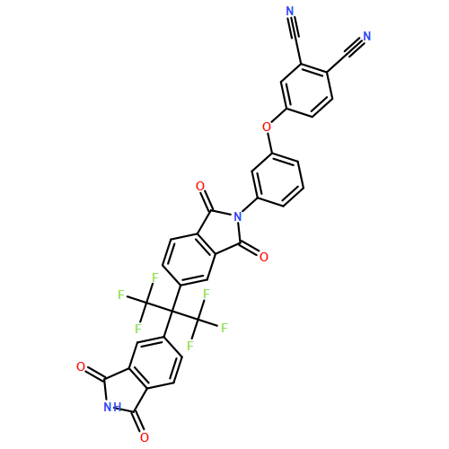 1,2-Benzenedicarbonitrile, 4-[3-[5-[1-(2,3-dihydro-1,3-dioxo-1H-isoindol-5-yl)-2,2,2-trifluoro-1-(trifluoromethyl)ethyl]-1,3-dihydro-1,3-dioxo-2H-isoindol-2-yl]phenoxy]-