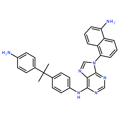 9H-Purin-6-amine, 9-(5-amino-1-naphthalenyl)-N-[4-[1-(4-aminophenyl)-1-methylethyl]phenyl]-