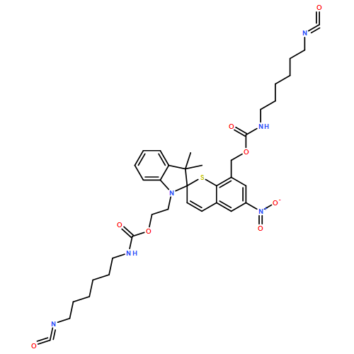 Carbamic acid, N-(6-isocyanatohexyl)-, [1',3'-dihydro-1'-[2-[[[(6-isocyanatohexyl)amino]carbonyl]oxy]ethyl]-3',3'-dimethyl-6-nitrospiro[2H-1-benzothiopyran-2,2'-[2H]indol]-8-yl]methyl ester