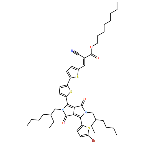 2-Propenoic acid, 3-[5'-[4-(5-bromo-2-thienyl)-2,5-bis(2-ethylhexyl)-2,3,5,6-tetrahydro-3,6-dioxopyrrolo[3,4-c]pyrrol-1-yl][2,2'-bithiophen]-5-yl]-2-cyano-, octyl ester