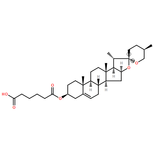 Spirost-5-en-3-ol, 3-(hydrogen hexanedioate), (3β,25R)- 