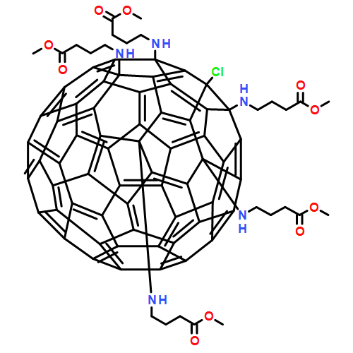 Butanoic acid, 4,4',4'',4''',4''''-[(8-chloro[5,6]fullerene-C60-Ih-1,7,11,24,27(8H)-pentayl)pentaimino]pentakis-, 1,1',1'',1''',1''''-pentamethyl ester 